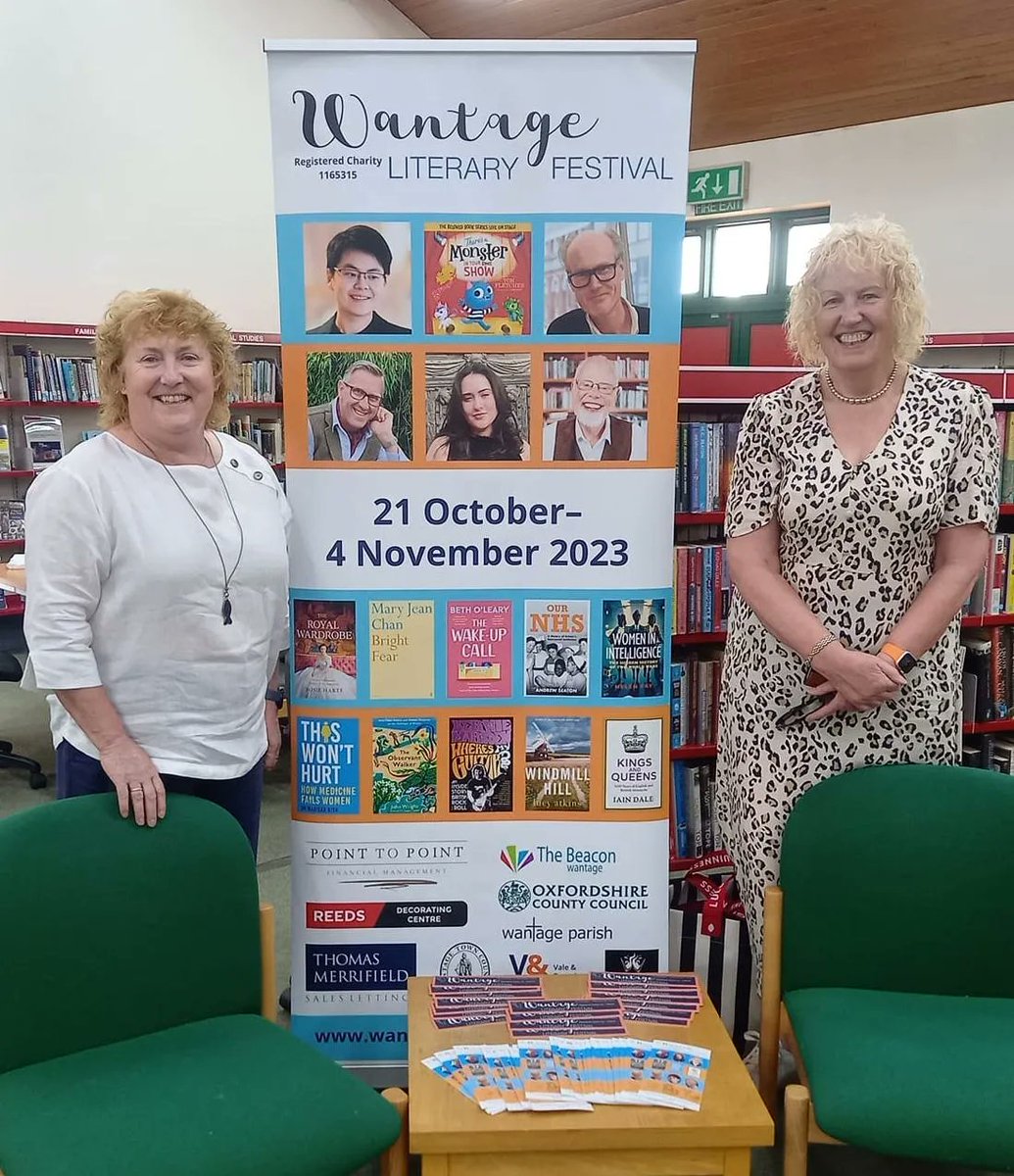 Don't forget that today you can come see us in the Wantage Library to buy your tickets for this year's Festival. One of our fabulous volunteers, Ruth (left in the photo), will be there between 12-2pm today to help. Alternatively you can book here: buff.ly/2OsnHmV