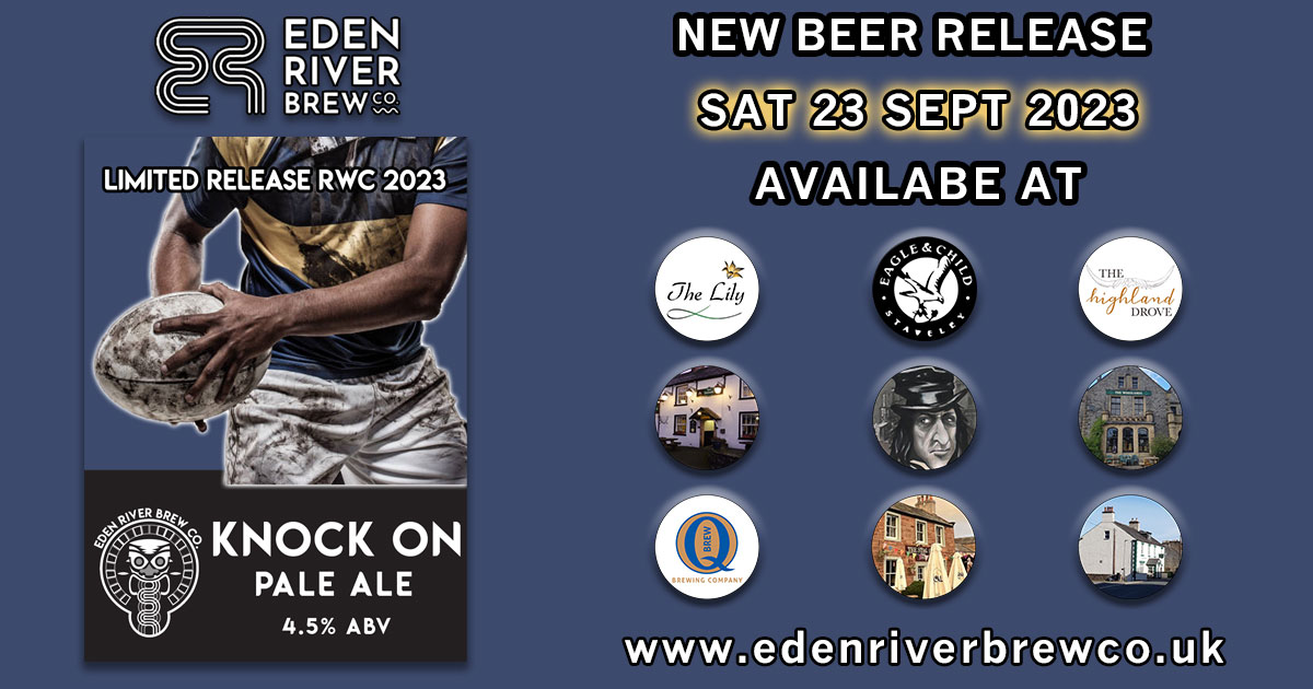 🍻🏉Introducing "𝗞𝗡𝗢𝗖𝗞 𝗢𝗡" - Our Limited Release Pale Ale for the Rugby World Cup 2023! 🏉🍻
Get ready to experience the ultimate matchday brew!