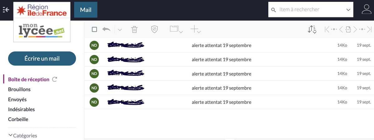 Hello les parents de lycéens d'Ile de France, vous aussi vous bénéficiez d'une nouvelle messagerie sur l'ENT avec perte de tous vos anciens messages et réception en 5 exemplaires de tous les e-mails depuis 2 jours ? Où c'est juste le lycée de mon fils qui fait nimp ?