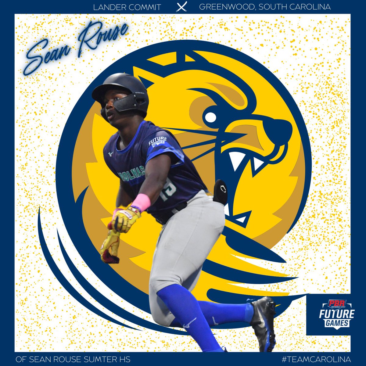 Congratulations to Sean Rouse from Sumter on his commitment to Lander. 

#PBRFG22 Alum for #TeamCarolina

@SeanRouse14