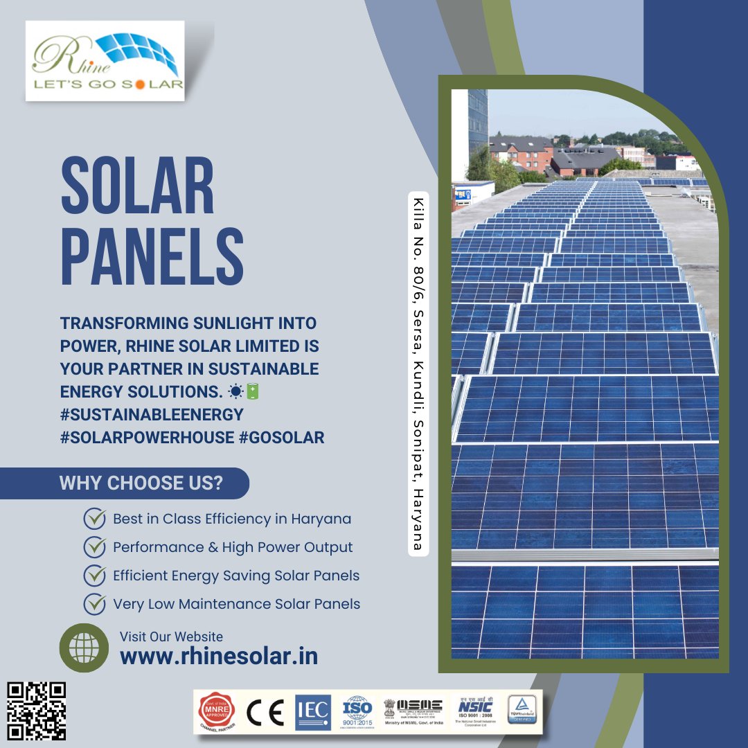 Rhinesolar's tweet image. Transforming sunlight into power, Rhine Solar Limited is your partner in sustainable energy solutions. ☀️🔋 #SustainableEnergy #SolarPowerhouse #GoSolar

Contact the Rhine Solar Limited
| Website: rhinesolar.in

#rhinesolar #solar #solarpanels #solarpanel