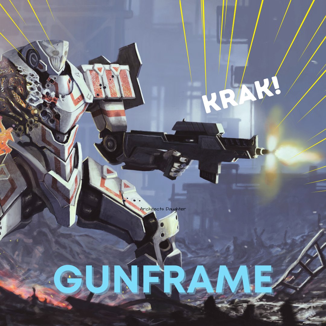 perilplanet's tweet photo. Krak-Krak-Krak! That's the sound of victory in GunFrame! Can you outsmart your opponent and claim the field? GunFrame is a miniature-agnostic mecha #wargame. #GunFrame #tabletopgames #miniaturewargaming https://t.co/PCCPeTZHzn
