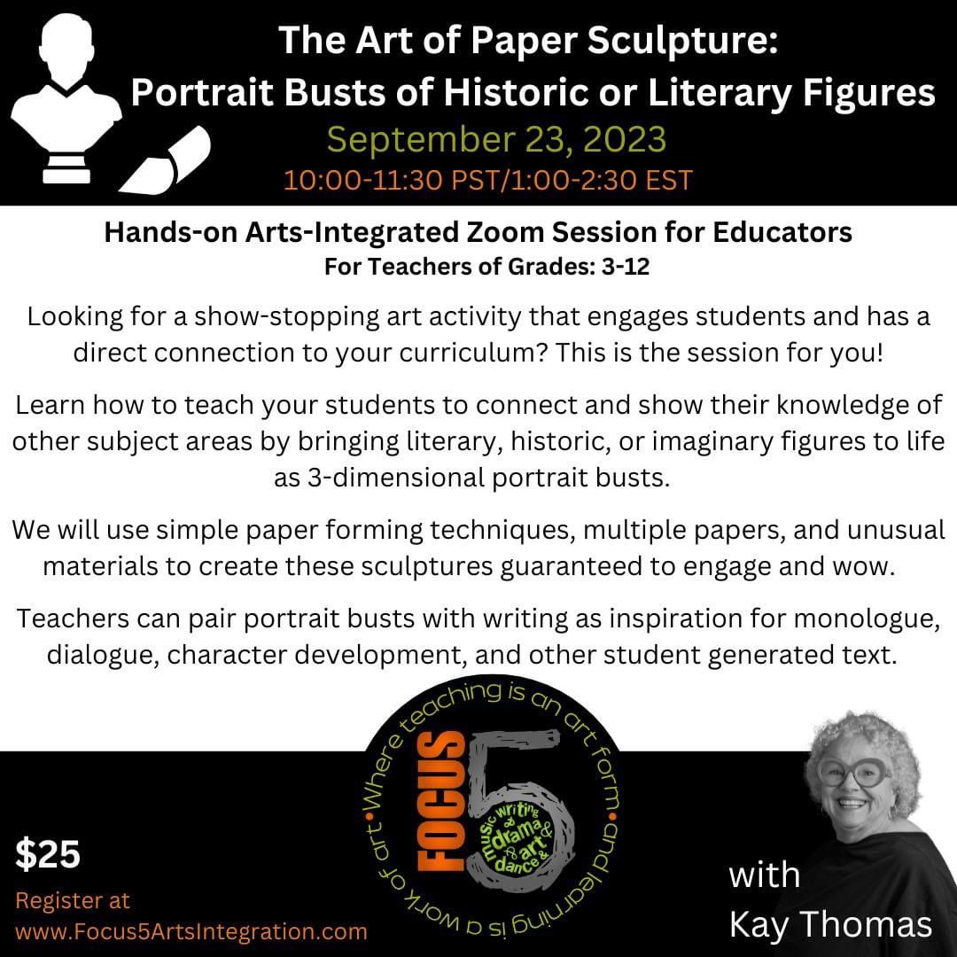 Just think how this relates to everything you are teaching!  You can even bring these busts to life with writing!