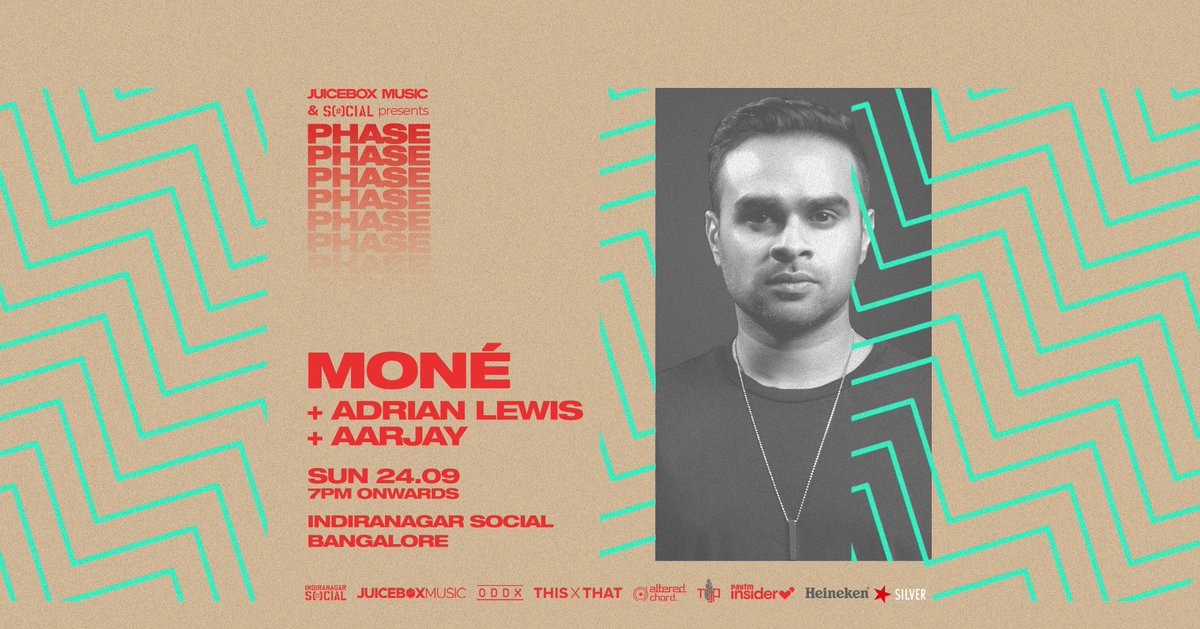 🚨 PHASE - Edition 015🚨

🥷 MONé, Adrian Lewis &amp; Aarjay
📍Indiranagar Social, Bangalore
🗓️ Sunday, September 24

Tickets 👉 bit.ly/phaseblr-sep24