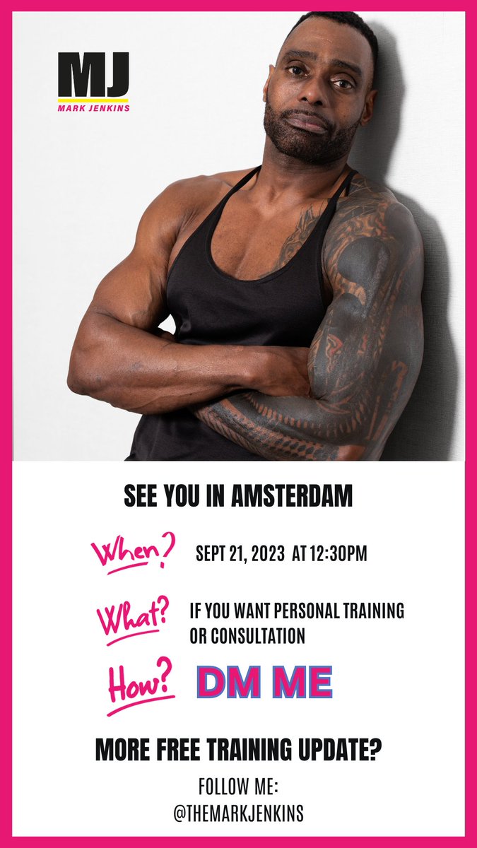 🌟 Exciting News! 🌟

Hey Amsterdam fam! 👋 I'm thrilled to announce that I'll be in Amsterdam tomorrow, on 9/24/2023, starting at 12:30 PM! 🕧

Drop me a DM, and let's chat about setting up a session. Together, we'll work towards your best, healthiest self! 🌟🏋️‍♂️

See you soon,
