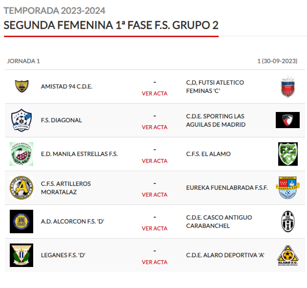 RFFM_FutbolSala's tweet photo. 🗓️⚽️La Liga de 2ª Femenina de Fútbol Sala ya tiene calendario de liga para la temporada 2023-2024.

Grupo 1 13 equipos
Grupo 2 12 equipos

👉1ª Fase

🛫Inicio: 30-09-2023
🛬Final: 13-01-2024

💻Entra en la noticia en la web
👉https://t.co/3GbeURvKuQ

🧐Esta es la 1ª jornada https://t.co/ckEBDfVRrQ