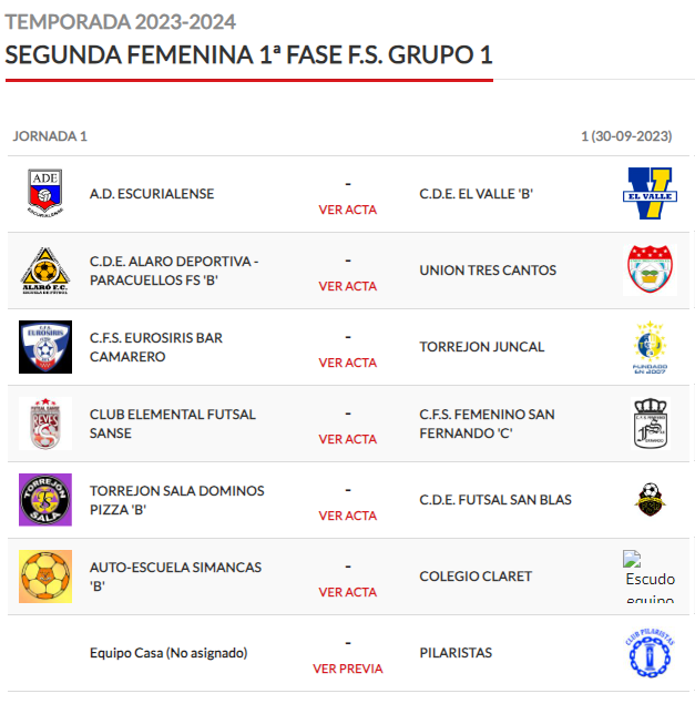 RFFM_FutbolSala's tweet photo. 🗓️⚽️La Liga de 2ª Femenina de Fútbol Sala ya tiene calendario de liga para la temporada 2023-2024.

Grupo 1 13 equipos
Grupo 2 12 equipos

👉1ª Fase

🛫Inicio: 30-09-2023
🛬Final: 13-01-2024

💻Entra en la noticia en la web
👉https://t.co/3GbeURvKuQ

🧐Esta es la 1ª jornada https://t.co/ckEBDfVRrQ