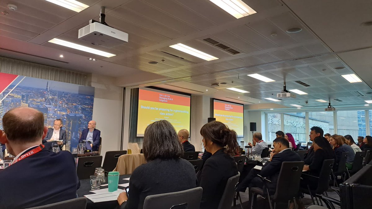 We are underway at Managing Risk &amp; Litigation 2023! Our panel discussion for 'Should you be preparing for a greenwashing class action' is generating a great discussion on the future of climate litigation. #mrl23