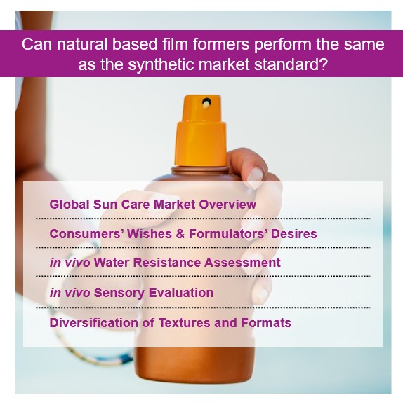 Incosmetics Sustainability Award winning functional ingredient, TEGO® FILMSTAR ONE is shining again in Sun Care. 

Anna Howe, joined by Alejandra Acosta, will share up-to-date industry data, trends, consumer desires in the sun care market. 
Registration: attendee.gotowebinar.com/register/39307…