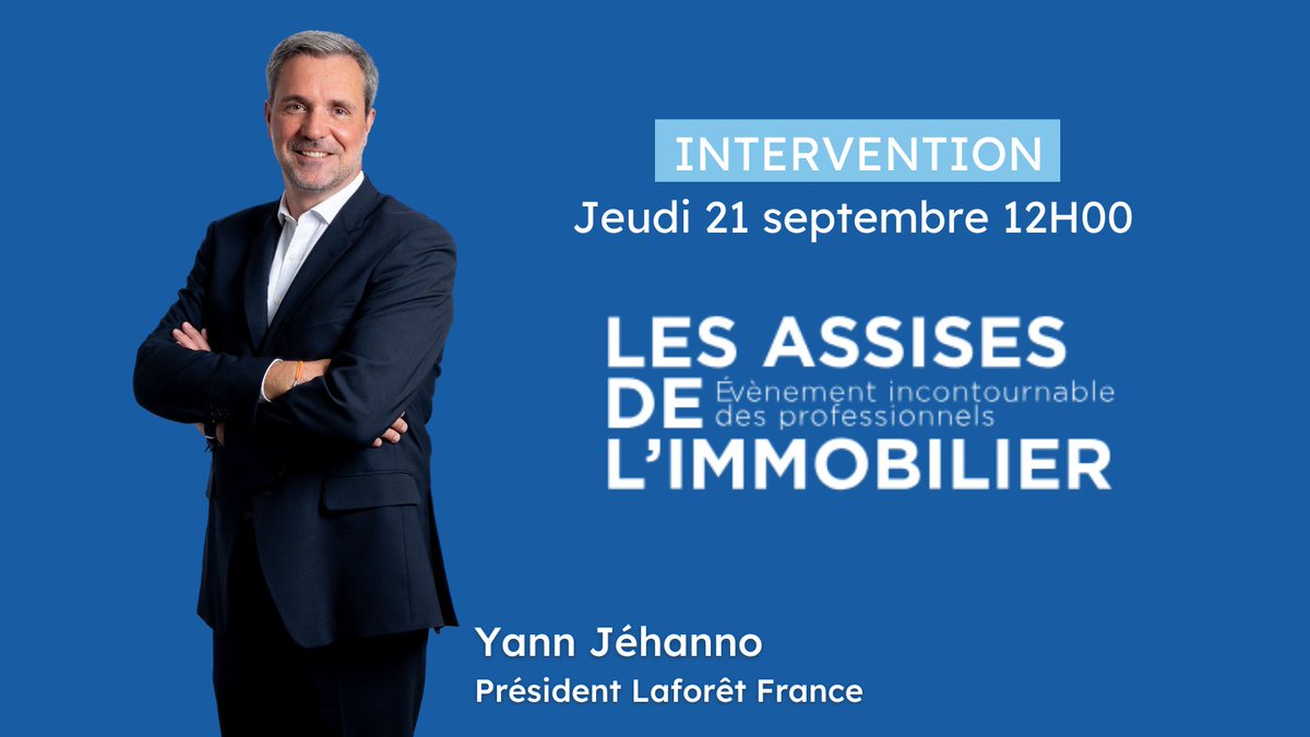 Le président de Laforêt France @jehanno_yann sera présent demain aux Assises de l'immobilier de Metz pour débattre de la situation du logement en France et partager ses réflexions pour l’avenir. 

#immobilier #logement #laforetimmobilier #assisesdelimmobilier