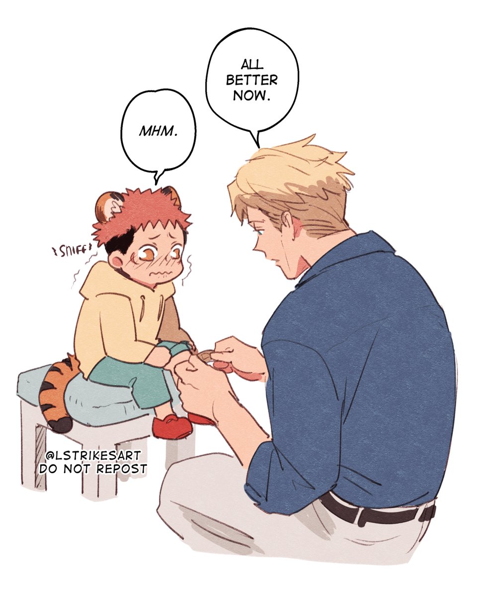#jjk Tiger Cub AU: Yuuji learnt from the best 🩹 