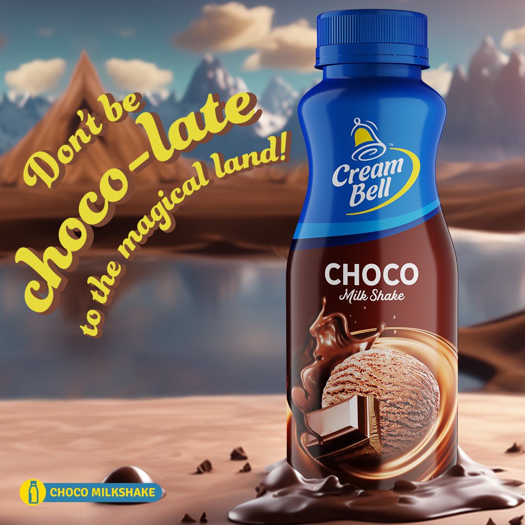Sip on pure enchantment with our Chocolate Milkshake - a spellbinding fusion of chocolate and creamy goodness that'll leave you craving more! 🌈🥭🥤
#Creambell #Milkshakes #Chocolate