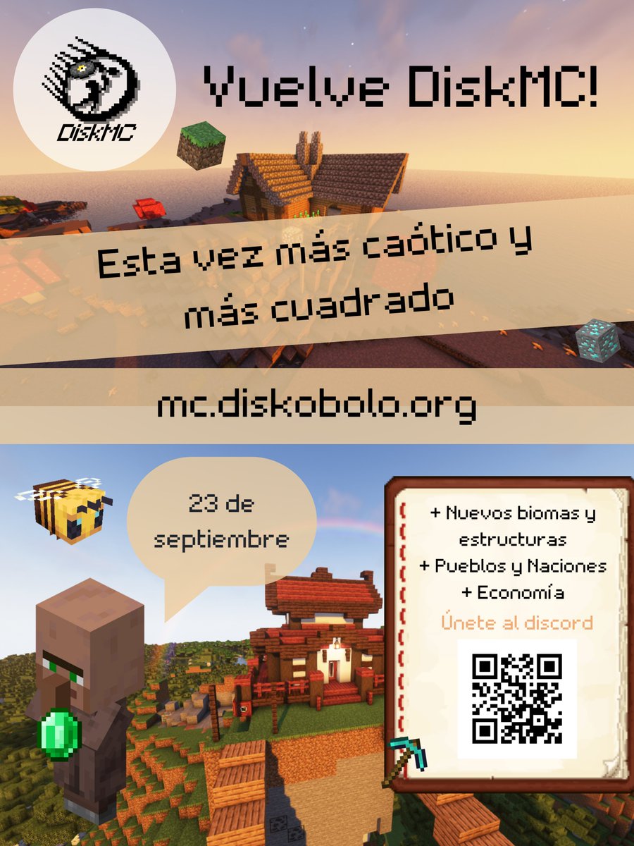 VUELVE DISKMC!!! Esta vez, mucho más y mejor. Ven a jugar a los cubos con nosotros a partir del sabado, 23 de septiembre, por la noche