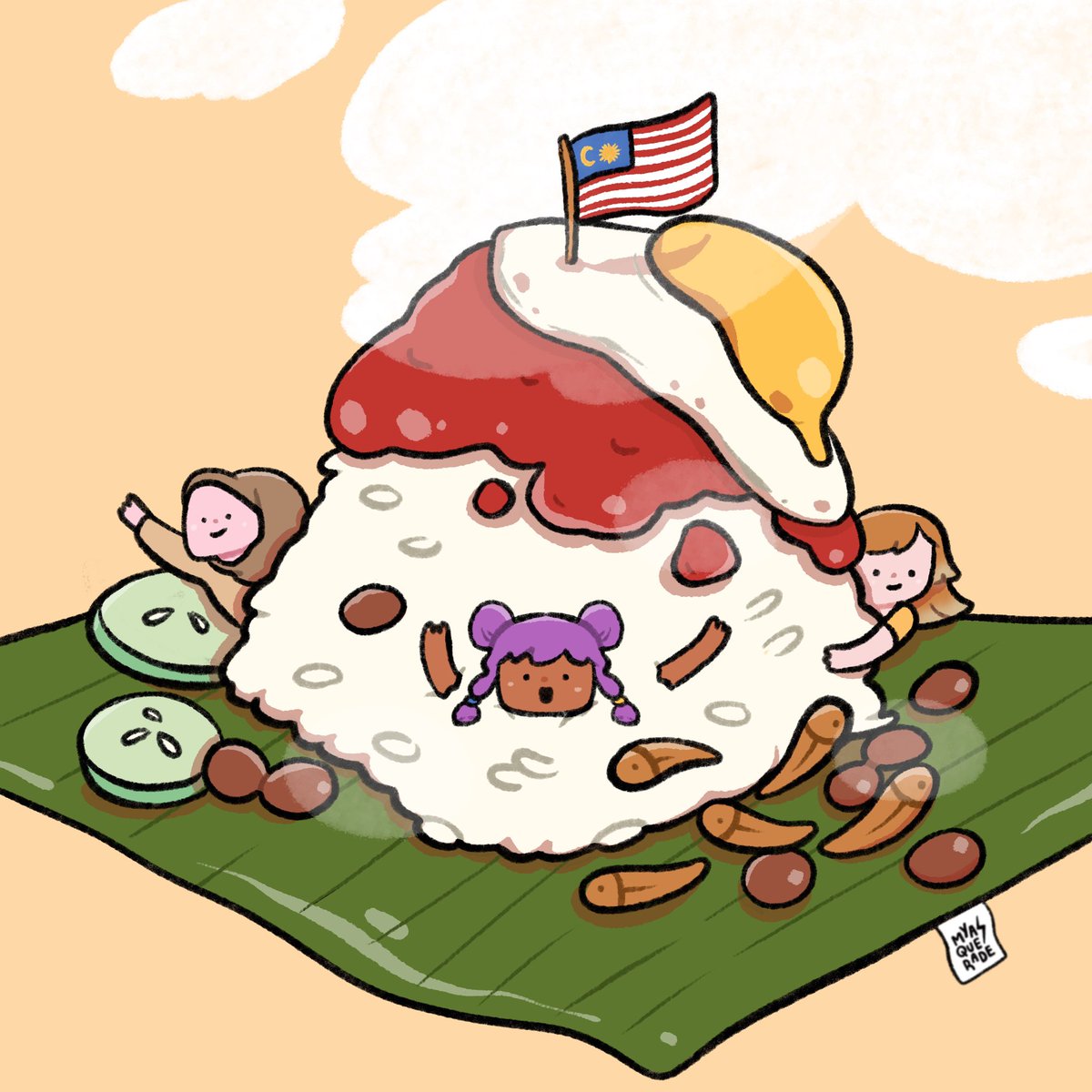 myasquerade's tweet photo. art inspired by our country 🇲🇾🌺✨ https://t.co/bLJBnvY0xx