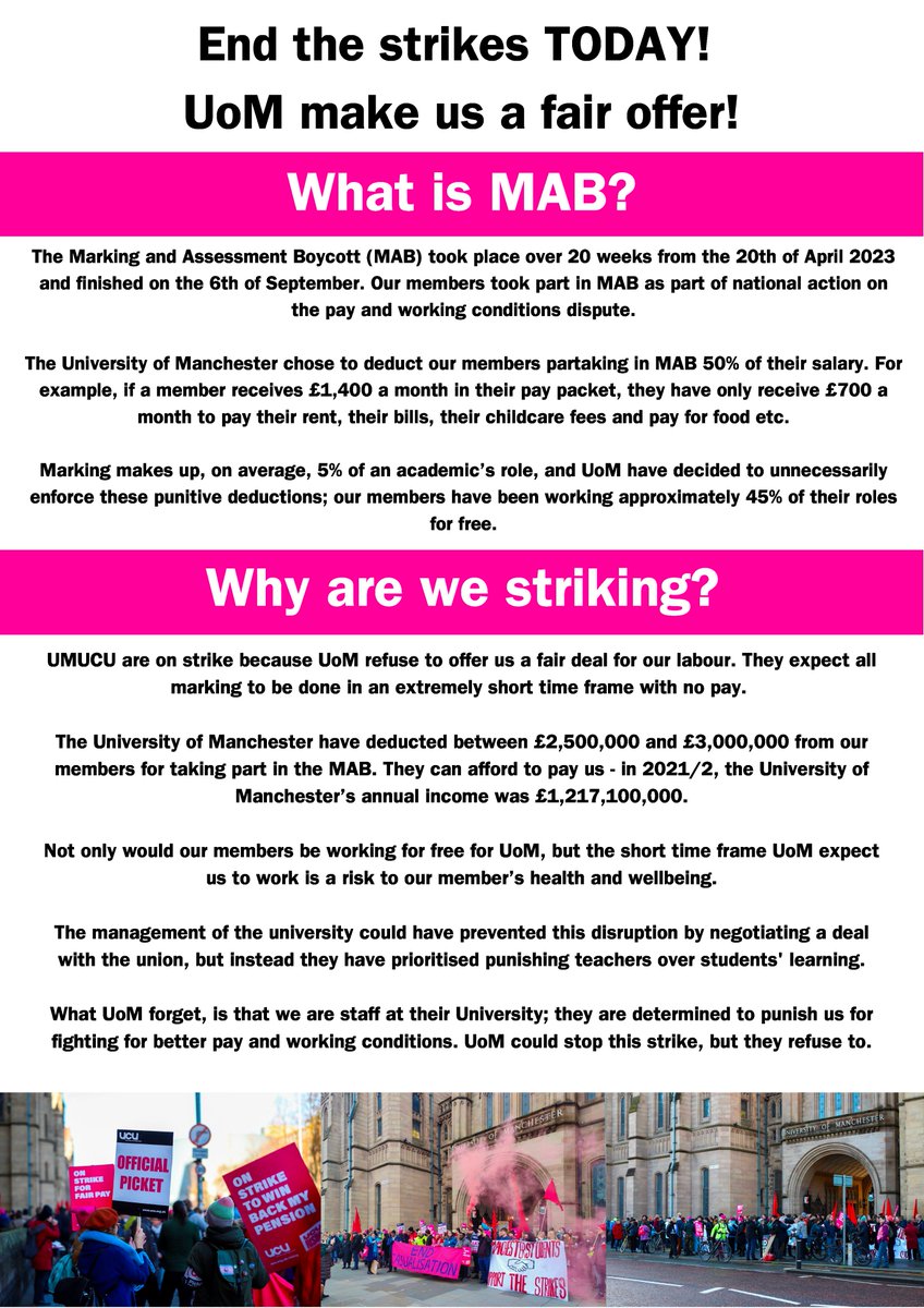 Take a look at one of our leaflets about why we are on strike - share digitally if you can as it's incredibly important information!