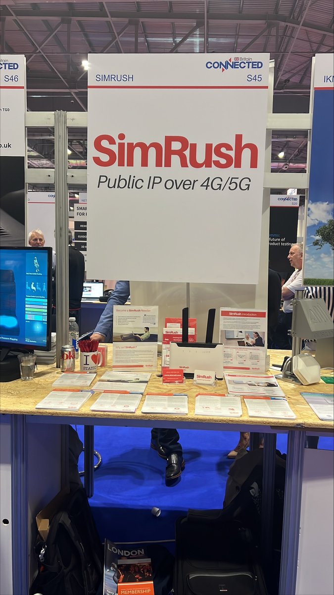 Come and find us at Connected Britain! S45 in the Start up Village <a href="/ConnBritain/">Connected Britain</a>😀 
#ConnectedBritain #4G #5G #staticip