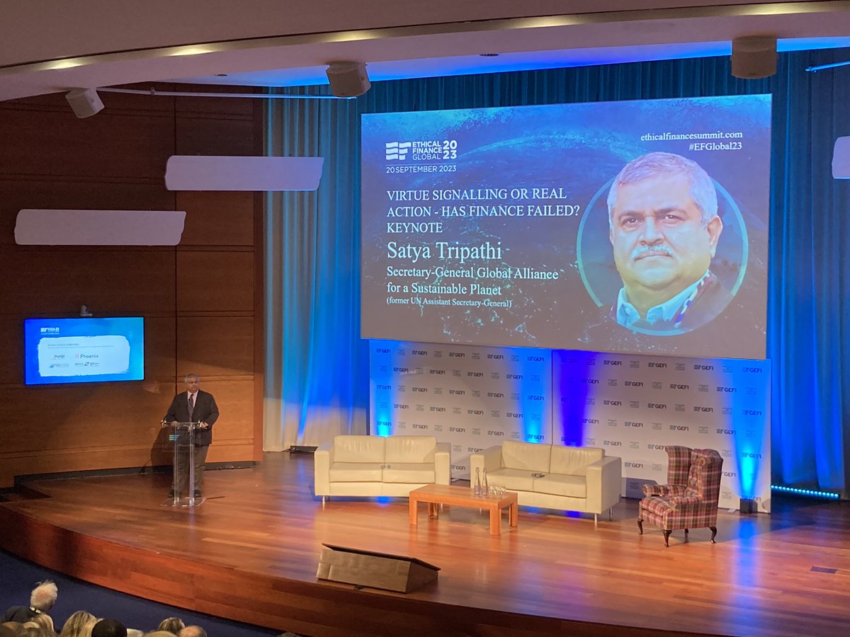 Future_Asset's tweet photo. Hugely powerful speech from Satya Tripathi, Secretary General, Global Alliance for a Sustainable Planet and
Former UN Assistant Secretary General:
“Think what you can do as a change agent”
#EFGlobal23 #IAmAnAsset #BudgeUpDave #ESG https://t.co/etIus47bWs