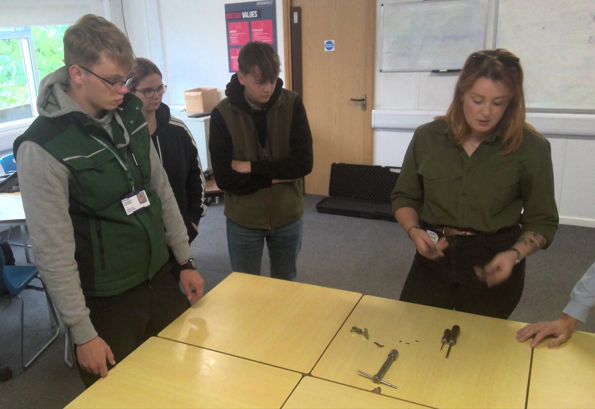 Macie Gray, one of our past students <a href="/Sparsholt_Coll/">Sparsholt College</a> came into discuss her gunsmithing apprenticeship and job role at James Purdey &amp; Sons Ltd with our 1st year Level 3 Land &amp; Wildlife students