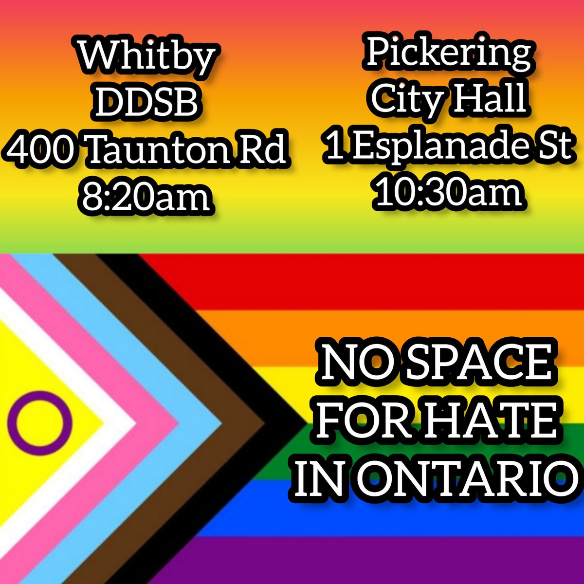 TheLibCo's tweet photo. Today in #DurhamRegion #NoSpaceForHate #NoSpaceForHateOntario #SpreadLove #EvolutionRevolution https://t.co/caBVeZDGU7