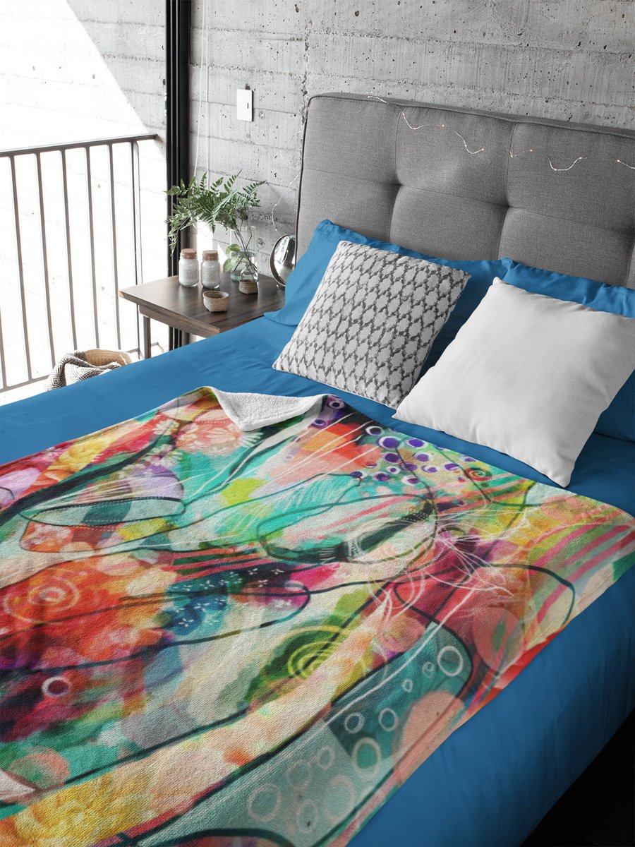 Wrap yourself in artistry and warmth! 🎨✨ Elevate your space and spirits with my one-of-a-kind art throw blankets!