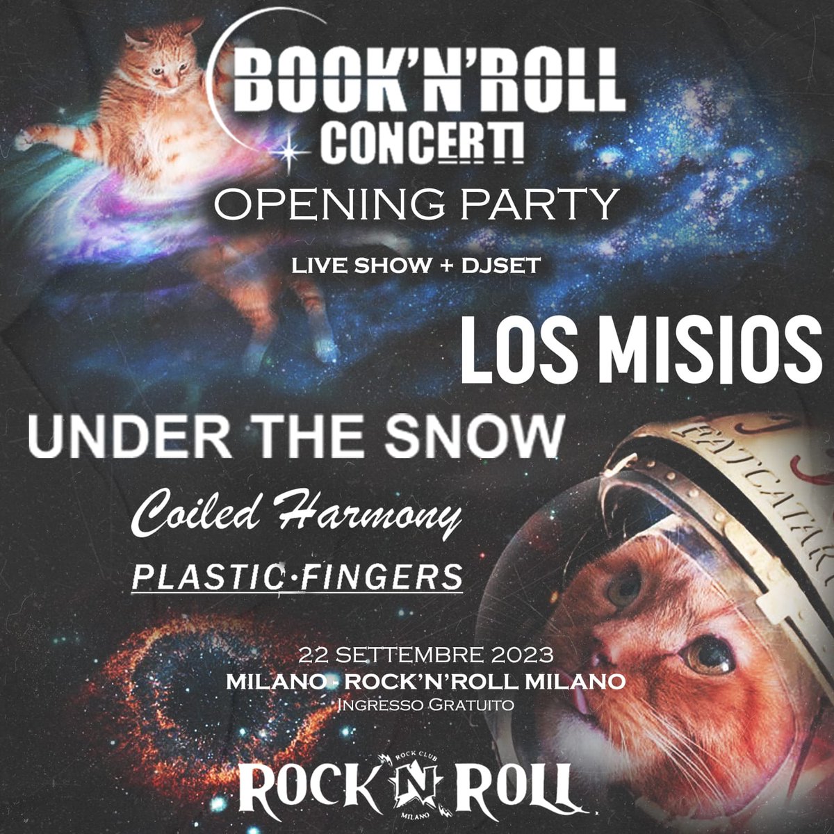 UnderTheSnowOff's tweet photo. Hello there, we're back! We're playing at Rock N Roll in Milan this Friday!
Come join us for a beer before we start playing 🍻

Free entry
Start 21:00
Dj set 0:00 https://t.co/xrJgGhx2lP
