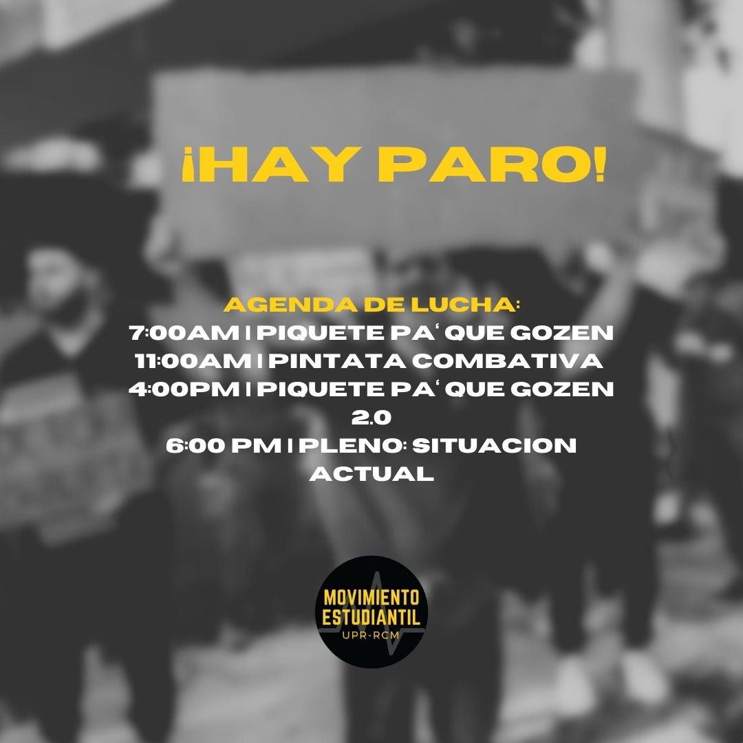 ¡Hay paro! ¡Únete!