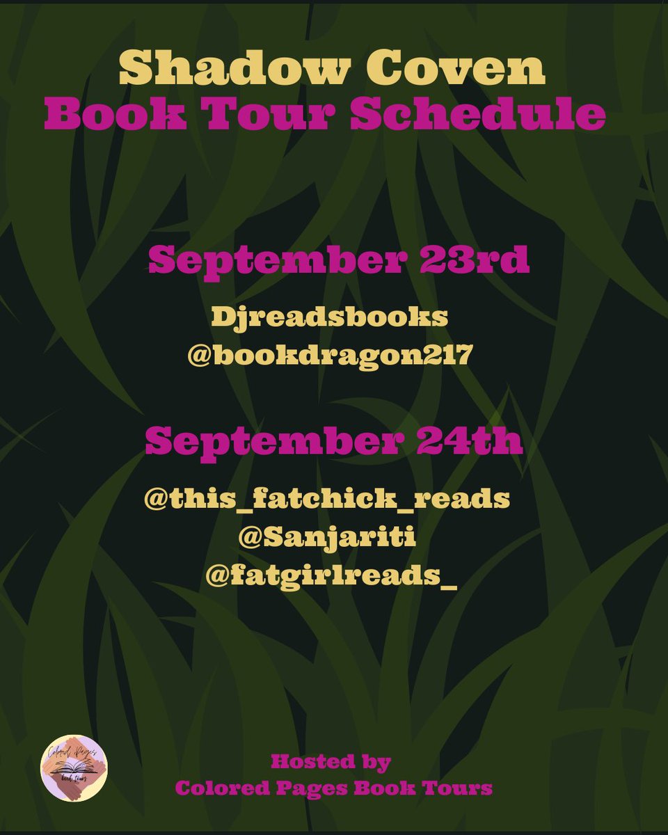 Shadow Coven schedule!
•
We are so excited to be able to bring you a Book Tour of Shadow Coven by @sisabellewrites! Out NOW from @Scholastic. The tour will run from 18th to 24th September 2023.