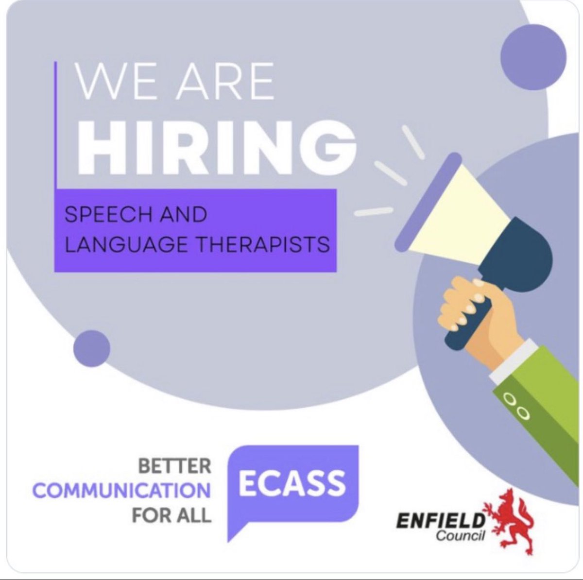 So excited to be advertising once again for ANOTHER NEW S&L Position!🎉 Come & join our Team @EnfieldCouncil with @EnfieldCASS🤗 Another exciting opportunity to join an innovative team delivering high quality SEND provision for CYP with SLCN…careers.enfield.gov.uk/internal/Job/J… #slcnjobs