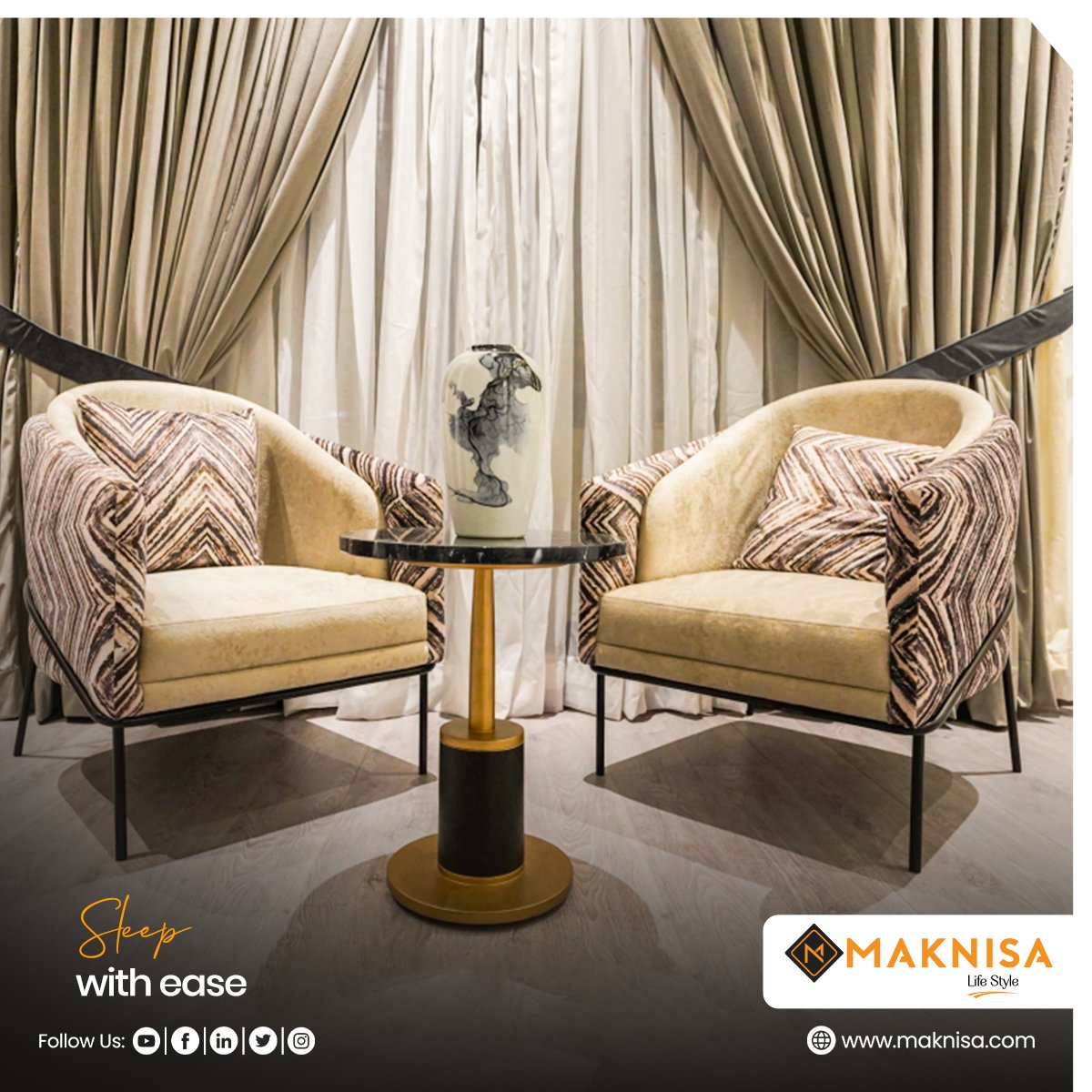 Explore luxury living at Maknisa Furniture! 

#sofa #chair #artwork #decoration #table #woodcarving #royalfurniture #bed #interiorfurniture #interiordesign #interiordecor #interiordesigner #furnitures #furnituredesign #furniture #sofaset #furnitureonline #lawnchair