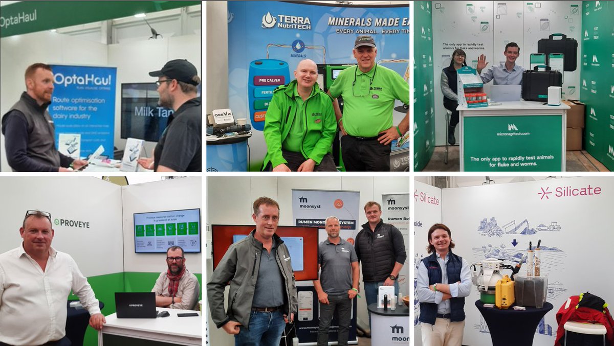 AgTechUCD Innovation Centre (@agtechucd) on Twitter photo The #AgTech ecosystem is alive & vibrant here in the @EntIrl Innovation Arena Agtech Hub <a href="/NPAIE/">National Ploughing</a> 2023
Here are some of our 'neighbouring' Exhibitors & Friends - visit us at Stand No 35 🚜
<a href="/optahaul/">OptaHaul</a> - <a href="/TerranutriTECH/">TERRA NutriTECH</a> - <a href="/MicronAgritech/">Micron Agritech</a> - <a href="/ProvEye/">Proveye</a> - <a href="/MoonsystD/">Moonsyst - Desmond Savage</a> - <a href="/silicate_carbon/">Silicate</a> The #AgTech ecosystem is alive & vibrant here in the @EntIrl Innovation Arena Agtech Hub <a href="/NPAIE/">National Ploughing</a> 2023
Here are some of our 'neighbouring' Exhibitors & Friends - visit us at Stand No 35 🚜
<a href="/optahaul/">OptaHaul</a> - <a href="/TerranutriTECH/">TERRA NutriTECH</a> - <a href="/MicronAgritech/">Micron Agritech</a> - <a href="/ProvEye/">Proveye</a> - <a href="/MoonsystD/">Moonsyst - Desmond Savage</a> - <a href="/silicate_carbon/">Silicate</a>