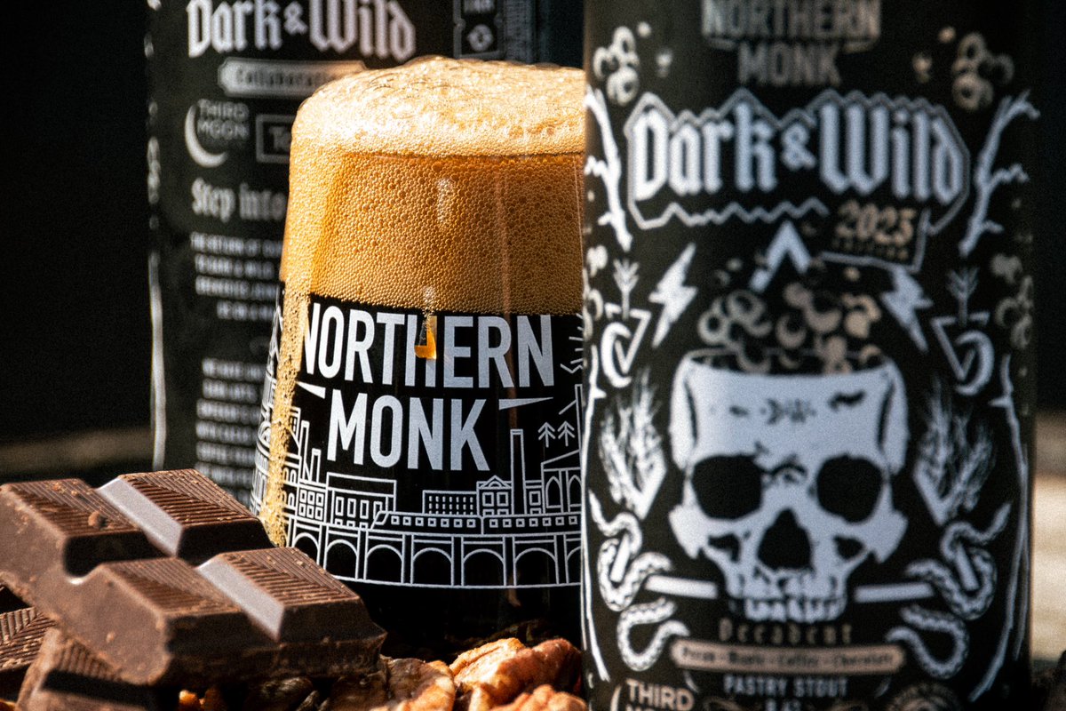 🖤💀 Welcome to the Dark side, again 💀🖤
 
Our annual epic tribute to Dark &amp; Wild is back with THREE breweries joining forces with us on a huge 8.4% decadent Pecan, Maple, Coffee, Chocolate Pastry Stout 🍫🍻☕