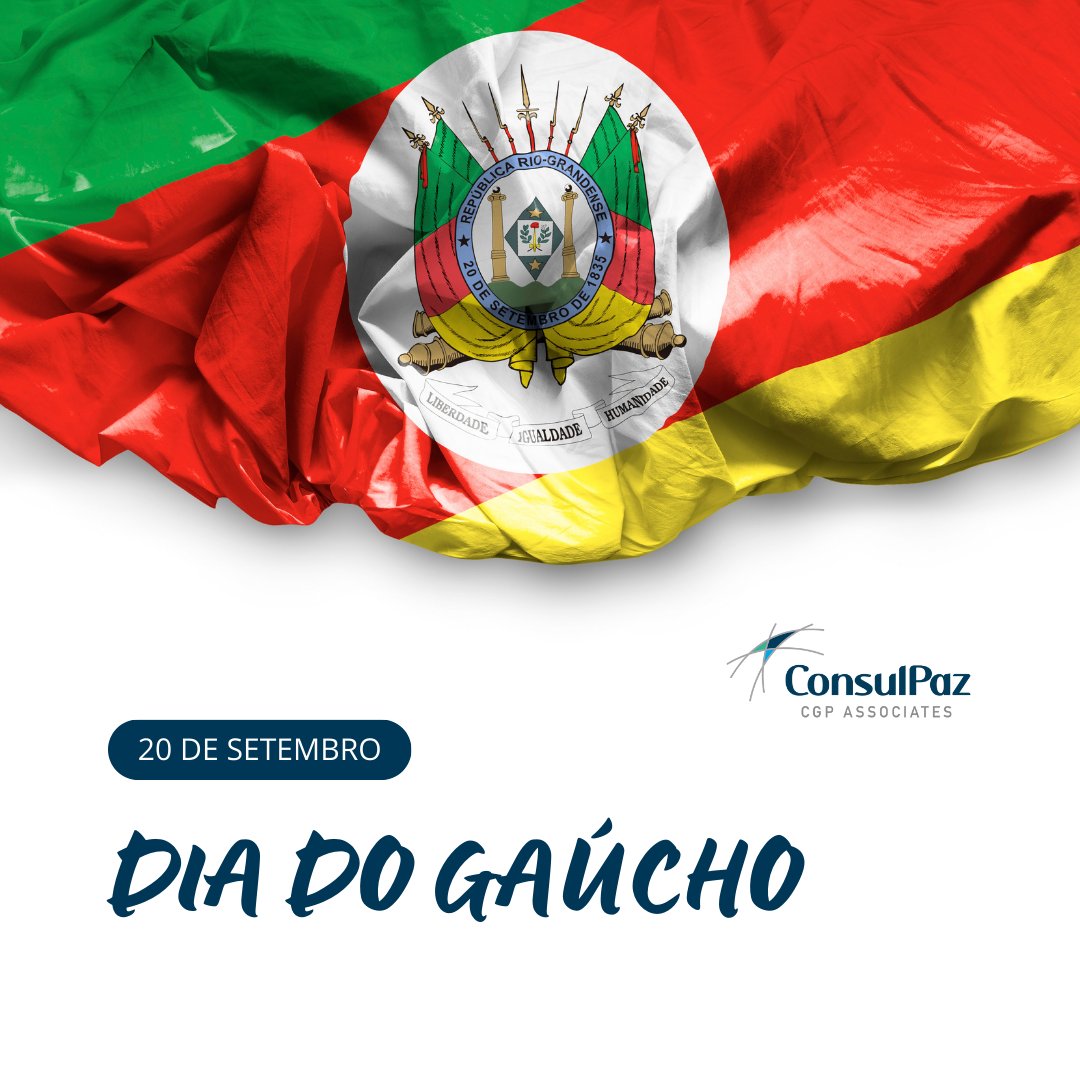 ConsulPaz's tweet photo. Neste Dia do Gaúcho, celebramos o povo do Rio Grande do Sul por sua história, cultura e tradição!
 
#consulpaz #servicocompartilhado #csc #processos #gestao #projetos #servicos #consultoria #vintedesetembro #20desetembro https://t.co/6cF51plGDj