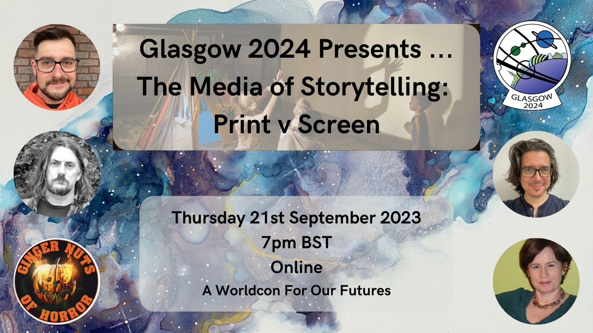 Glasgow 2024, A Worldcon For Our Futures (@glasgowin2024) on Twitter photo @dan_hanks, <a href="/amjusticewrites/">AM Justice, Glasgow2024 WorldCon Volunteer</a> , Jim Mcleod, & <a href="/rwwgreene/">I am no longer here</a> discuss with Glasgow 2024’s John Coxon the ups and downs of storytelling in different media. Are there things one can do that the other can’t? And what of adaptations? Was the book really better?
(2/3) @dan_hanks, <a href="/amjusticewrites/">AM Justice, Glasgow2024 WorldCon Volunteer</a> , Jim Mcleod, & <a href="/rwwgreene/">I am no longer here</a> discuss with Glasgow 2024’s John Coxon the ups and downs of storytelling in different media. Are there things one can do that the other can’t? And what of adaptations? Was the book really better?
(2/3)