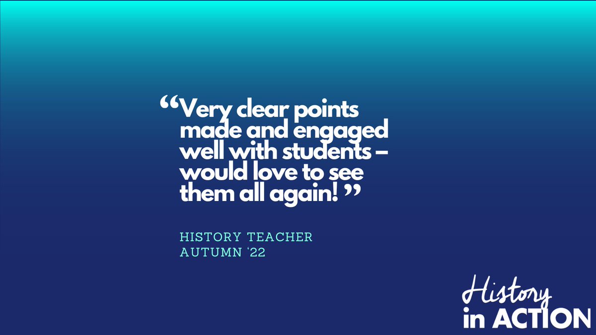 edu_in_action's tweet image. 📢If you've not attended a History in Action event before, listen to what our teachers have to say! #PositiveFeedback #EducationInAction #History #Alevel #Enrichment #UKEdChat