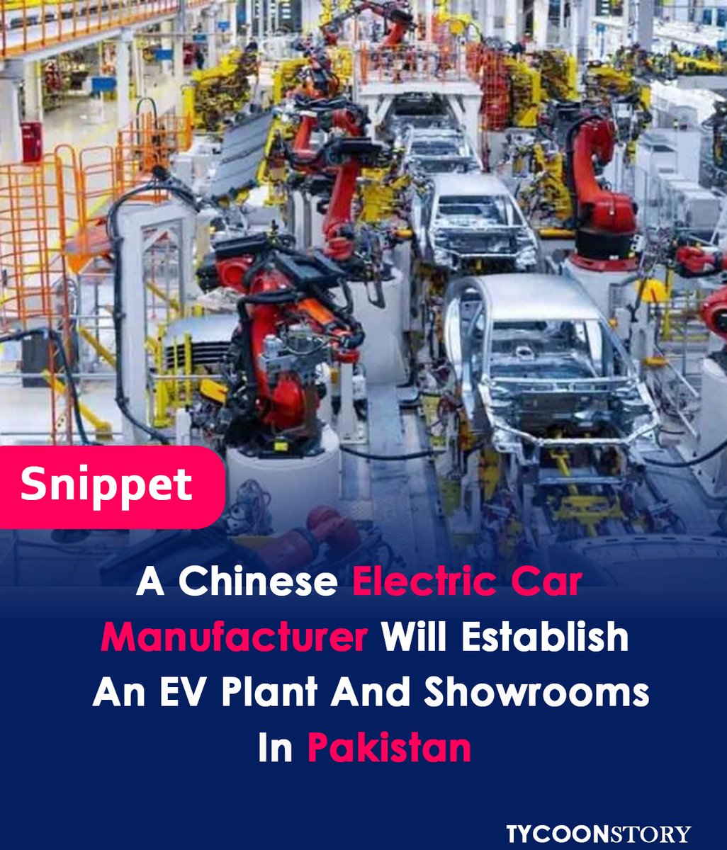 TycoonStoryCo's tweet photo. Pakistan Will Host An Electric Vehicle Factory Built By A Chinese Company.
#ChineseInvestmentPakistan #EVPlantPakistan #ElectricVehiclesPakistan #CleanTechPakistan #PakistaniManufacturing #PakistaniEconomy
#electricalcar #manufacturing #car #automobiles https://t.co/zTXLssPHCC