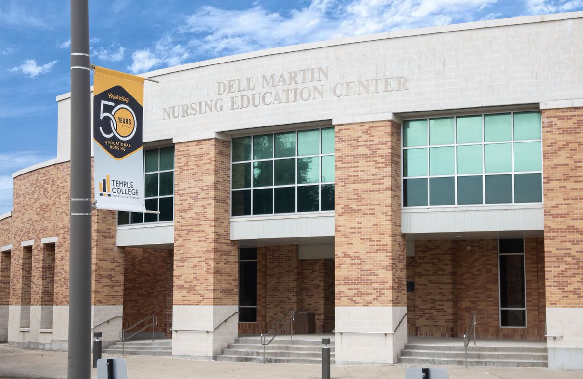 Temple College is celebrating the 50th anniversary of its Vocational Nursing Program with an Open House from 4:30 to 6 p.m. Sept. 25 at the Dell Martin Nursing Education Center. Read more: bit.ly/44SXfVG <a href="/TC_Nursing/">Temple College Nursing</a>