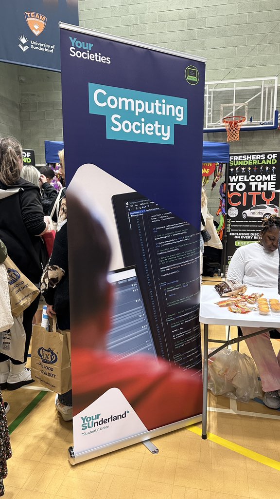 Shout out to the University of Sunderland Computing Society at Freshers Fair. 
<a href="/sunderlanduni/">University of Sunderland</a>