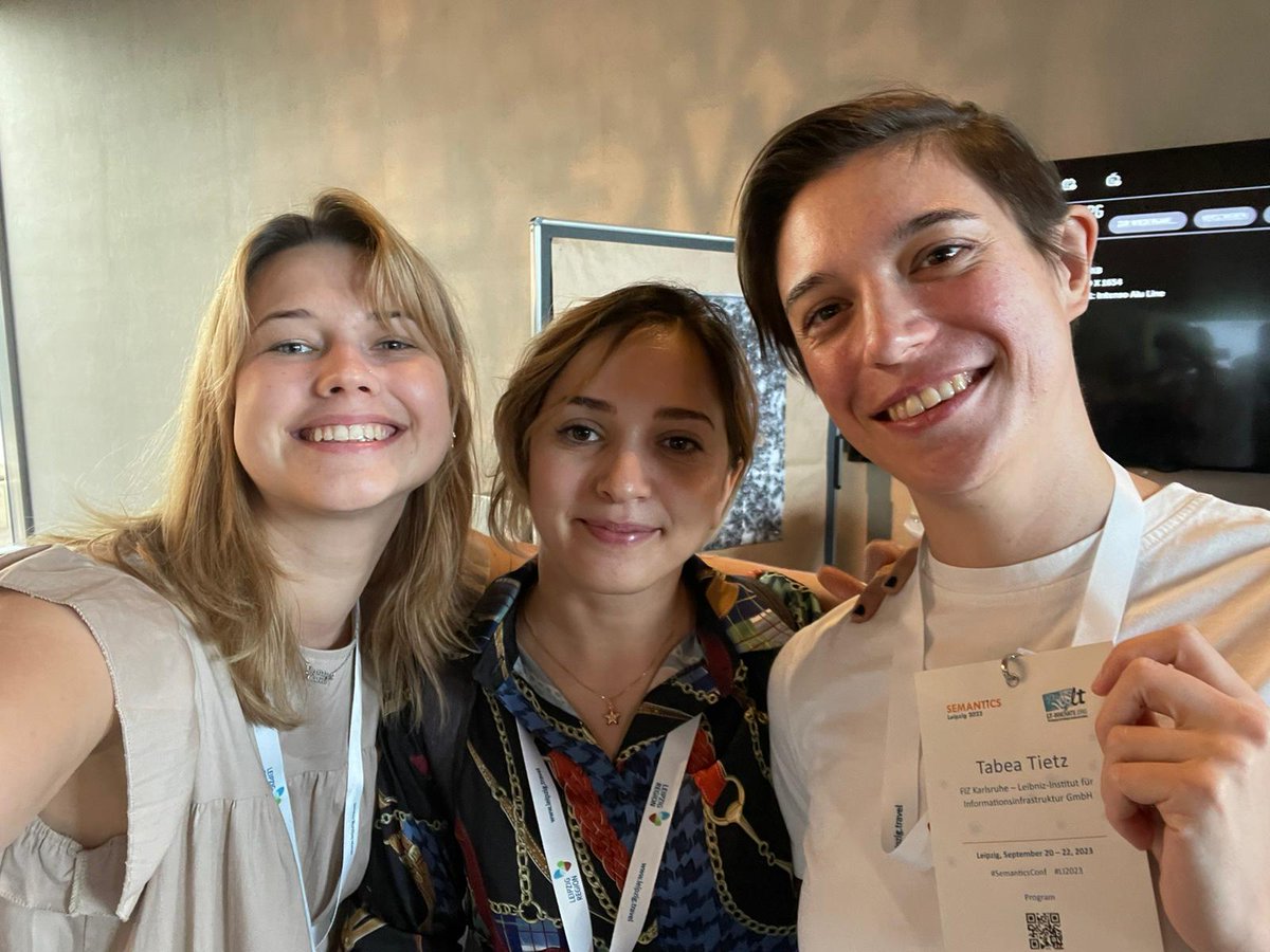 Tabea Tietz (@tabea_t) on Twitter photo Team <a href="/fiziseka/">Information Service Engineering Group (FIZ-ISE)</a> has arrived at <a href="/SemanticsConf/">SEMANTiCS Conference</a> in Leipzig 🤩 Looking forward to three inspiring conference days #semantics2023 <a href="/FIZKarlsruhe/">FIZ Karlsruhe</a> <a href="/sashavses/">Sasha Bruns</a> <a href="/MahsaVafai/">Mahsa Vafaie</a> Team <a href="/fiziseka/">Information Service Engineering Group (FIZ-ISE)</a> has arrived at <a href="/SemanticsConf/">SEMANTiCS Conference</a> in Leipzig 🤩 Looking forward to three inspiring conference days #semantics2023 <a href="/FIZKarlsruhe/">FIZ Karlsruhe</a> <a href="/sashavses/">Sasha Bruns</a> <a href="/MahsaVafai/">Mahsa Vafaie</a>