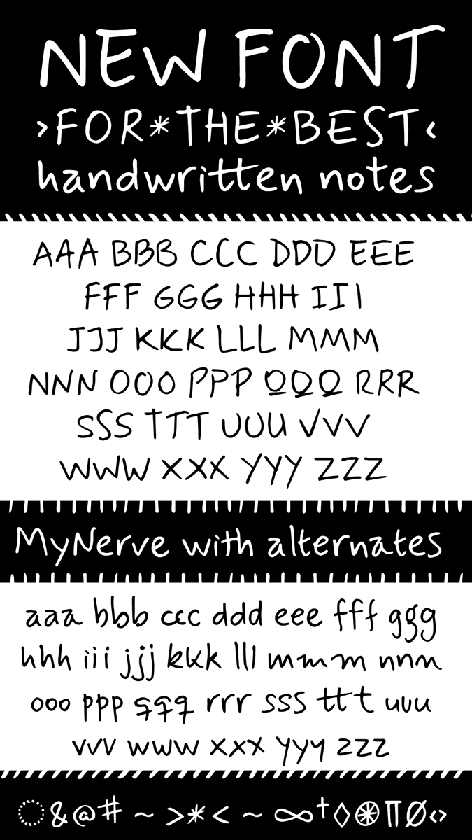googlefonts's tweet photo. Mynerve is a handwriting typeface designed by @carolinashort to annotate and comment on documents with a fresh style.  🐚 https://t.co/42axJog5jH https://t.co/IneyEUANRb