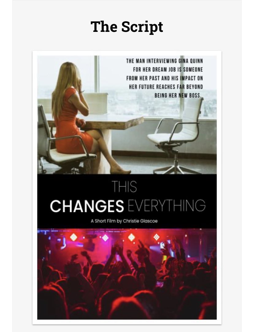 chatterboxcgc's tweet photo. Recently my #shortfilm script “This Changes Everything” was reviewed and featured on @ScriptRev! I truly appreciate the love! ❤️👩🏽‍💻🎬
#screenwriting #WritingCommmunity 
https://t.co/qKDMJUdpIt https://t.co/AzvCYfueJu