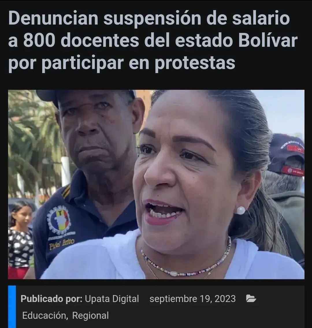 Jesniethr1's tweet photo. #TodoMal la suspensión del salario de #800Docentes por vinculación en protestas solo nos da lectura de cuál es el modus operandi de esta #Dictadura.

Tratan de amedrentar para callar la voz de #NuestrosMaestros, pero con eso no callarán la voz de un gremio ni de un país entero. https://t.co/91eFsWyj4i
