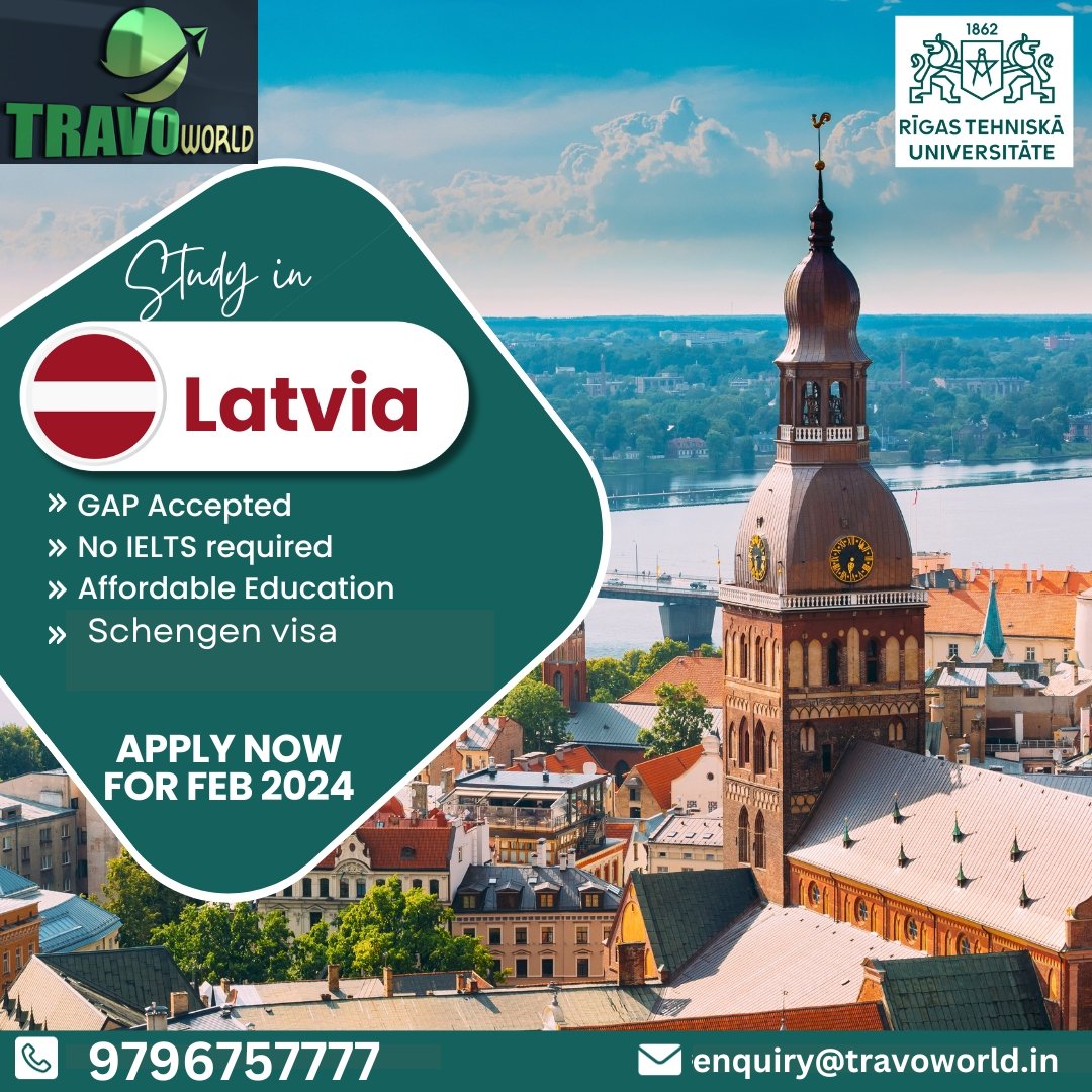 #studyinlatvia 🇱🇻🇱🇻🇱🇻
Study In top public universities in Latvia.

✅Lowest tuition fee
✅Schengen Country- 26 country visa
✅Part-Time Jobs
✅Stay back after studies

Apply for the Upcoming Intake