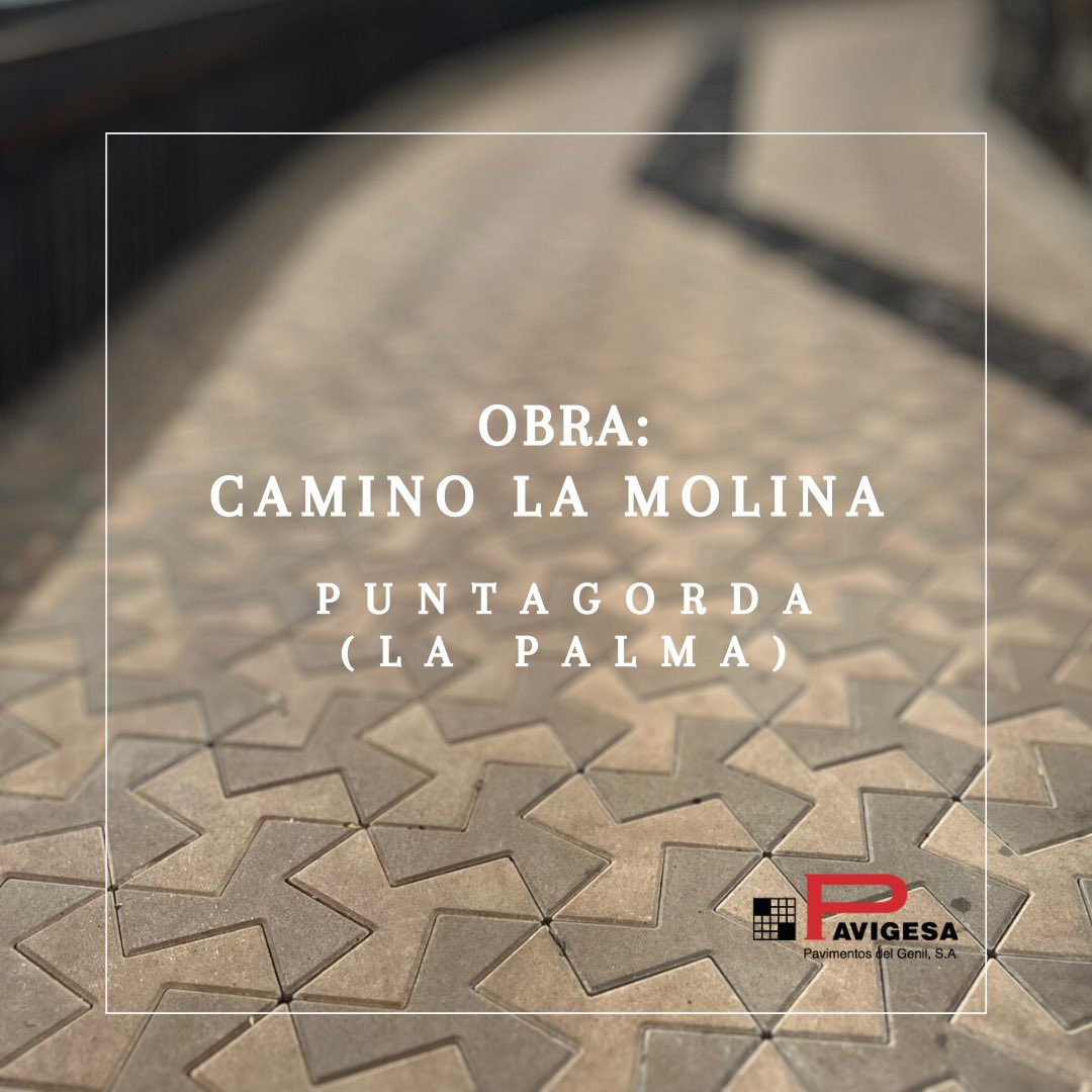 Pavigesa's tweet image. Obra: Camino La Molina
Punta Gorda (isla La Palma)

#adoquín #hélice Color Tierra y Gris