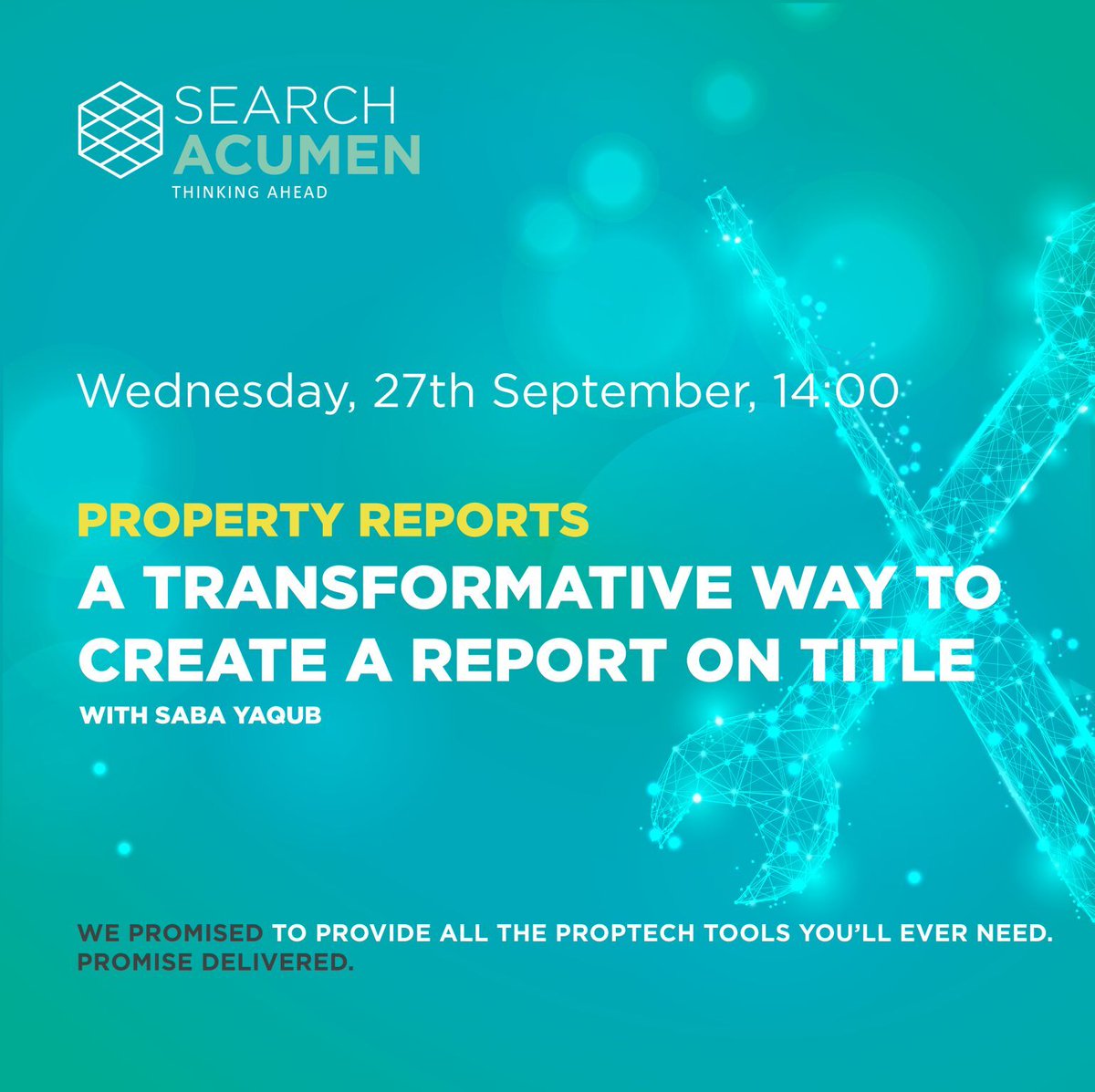 *Only one week to go!*

Don't miss the opportunity to join us on Wednesday, September 27th, at 2 pm, as we guide you through the process of generating property reports that are error-free, compliant, and consistently branded.

Secure your place here - bit.ly/3PMuLZe