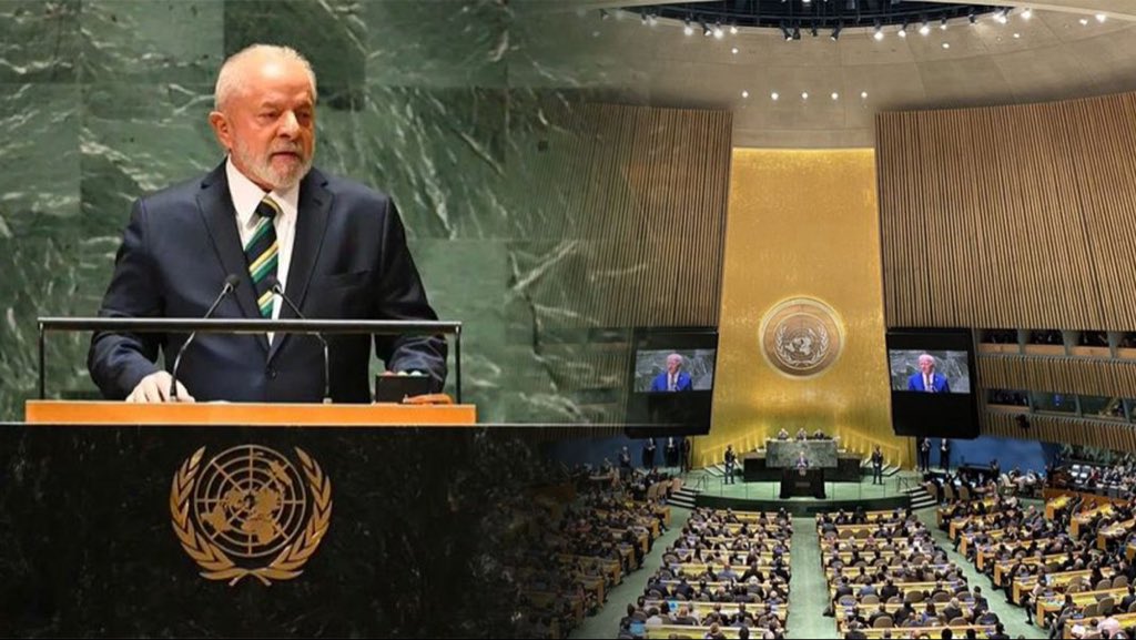 El presidente de Brasil, Luiz Inácio Lula da Silva criticó duramente  este martes la aplicación de #sanciones unilaterales durante su discurso  en el debate del 78 periodo de #sesiones de la Asamblea General de la  ONU.#UnG78

#20Sep 
#Antiimperialismos
#LiberaciónDeTocorón