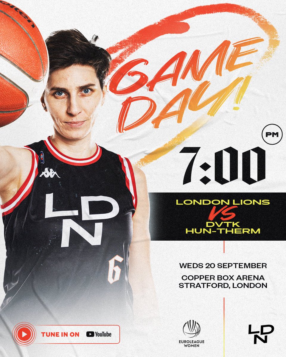 The one we’ve been waiting for 😤

🆚 <a href="/DVTK_Basketball/">DVTK Basketball Miskolc</a> 🇭🇺
📍 @copperboxarena
⏰ 7pm BST
🎟️ Tickets available ⬇️
app.fanbaseclub.com/Fan/Dashboard?…

#WeAreLondon #HearOurRoar #EuroLeagueWomen