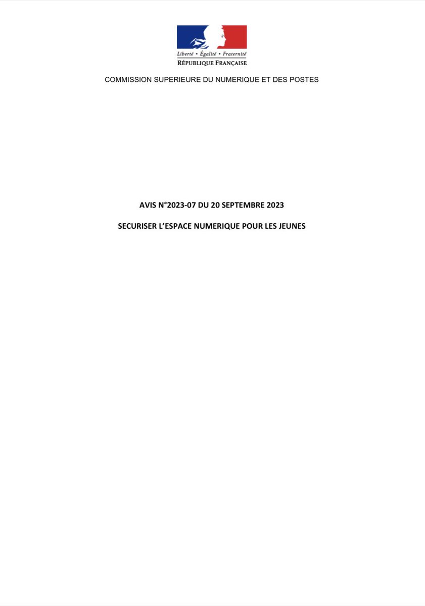 Commission Supérieure du Numérique et des Postes tweet media