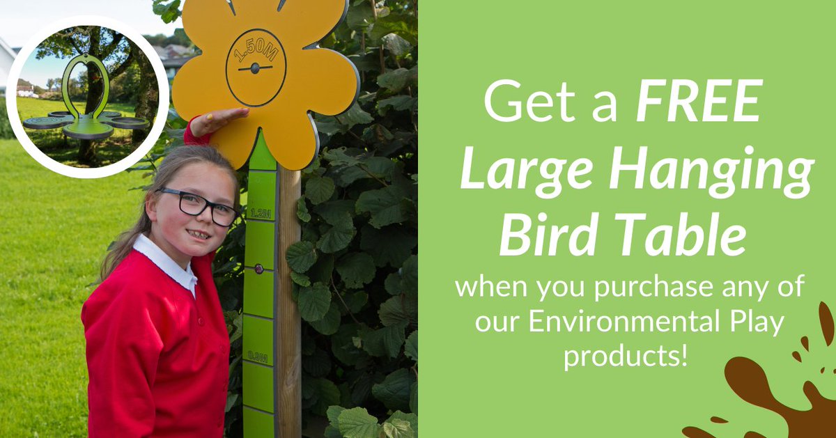 Unlock the magic of #environmentalplay at your school playground & save on #playground planters!🌱Get a FREE Large Hanging Bird Table with your purchase of any Environmental Play product in our latest promo 👉bit.ly/3EC8ebe🥕#SchoolPlayground