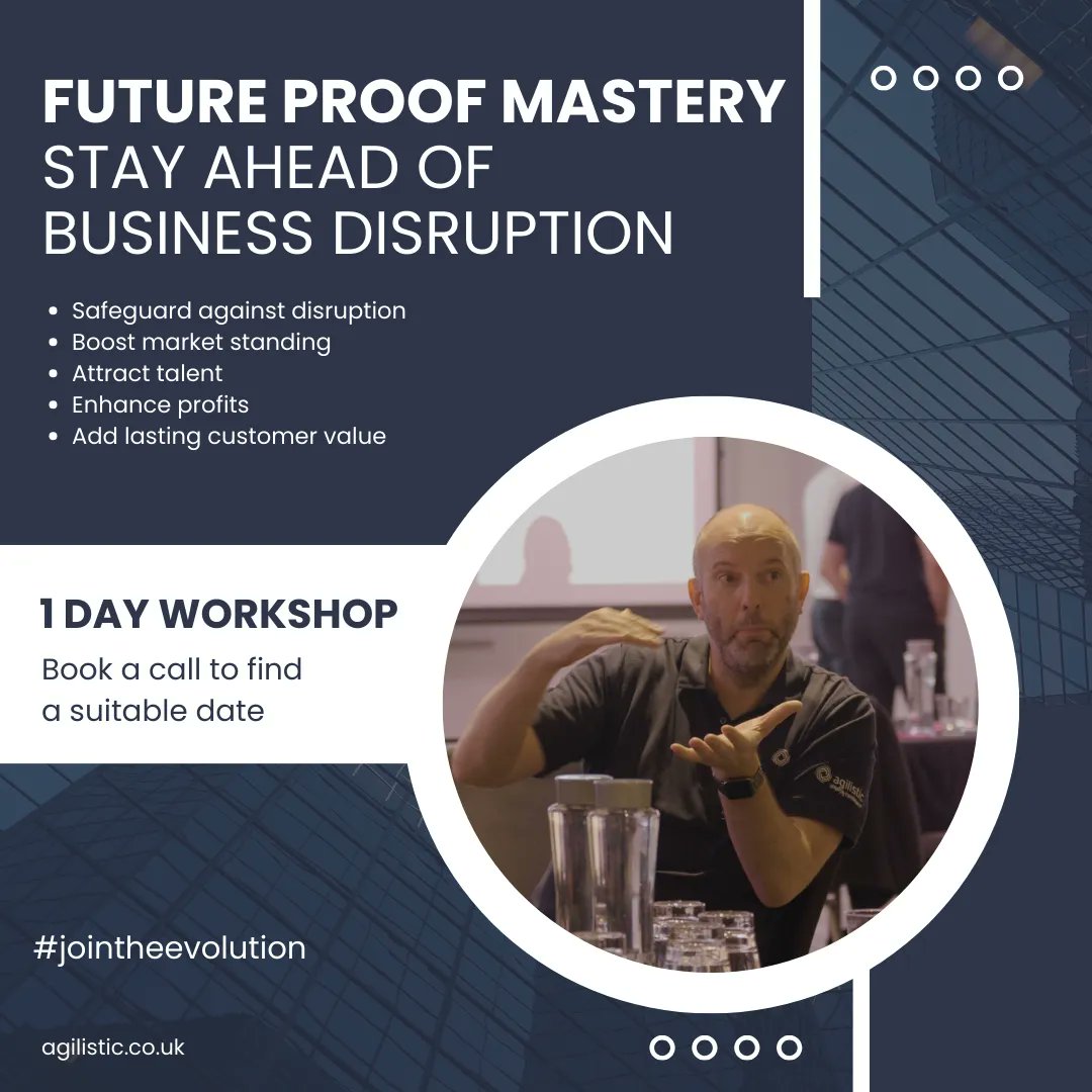 Is your business ready to face disruption? Discover how to prepare and thrive with our Future Proof Mastery Workshop. Stay ahead of business disruption! 💡 
Act now - buff.ly/46ev6ts 
#StayPrepared #BusinessDisruption #jointheevolution