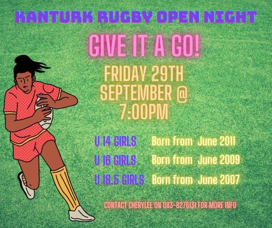 kanturkrugby's tweet image. Open Night: Give it a go !!